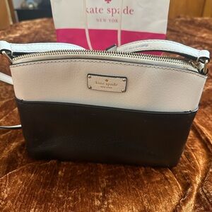 kate spade Two-Tone Leather Crossbody in White and Black